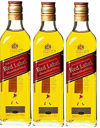 Johnnie Walker Red Whisky Escocés - pack de 3 x 200 ml