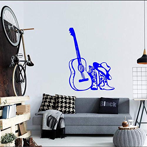 lyclff Guitarra Musical con Botas de Vinilo calcomanías de Pared en casa Estilo de Moda Especial decoración Mural de la Pared Etiqueta Adhesiva acústica calcomanías ~ 1 57x79 cm