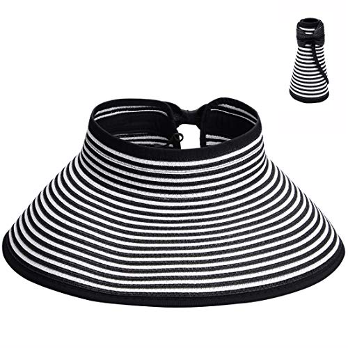 Maylisacc Sombreros de Sol para Mujer Sombrero de ala Ancha Plegable Sombrero de Playa de Verano Sombrero de Paja de Las señoras de Packable para Mujeres niñas UPF 50