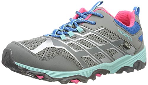 Merrell M-moab Fst Low Waterproof, Zapatillas de Senderismo Unisex Niños, Gris (Gry/Tur/Pink), 34 EU