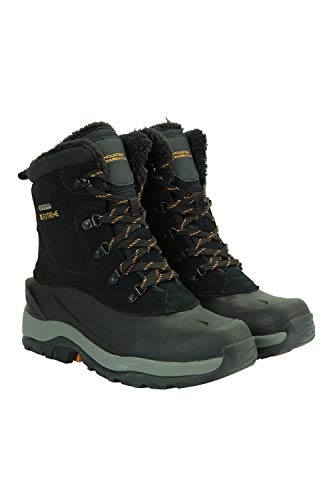 Mountain Warehouse Botas de Nieve para Hombre Fuera de Pista - Secado rápido, Impermeable, Forro térmico, Refuerzo de talón y Puntera de Goma - para Este Invierno Carbón 46