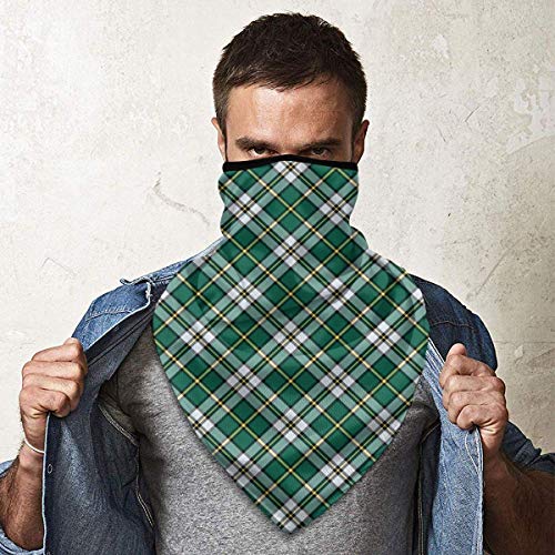 NA - Máscara de cuello bandana cortavientos para esquís o motocicleta, color marrón y blanco a cuadros, Mujer, color Cabo Breton Nova Scotia Tartán, tamaño talla única