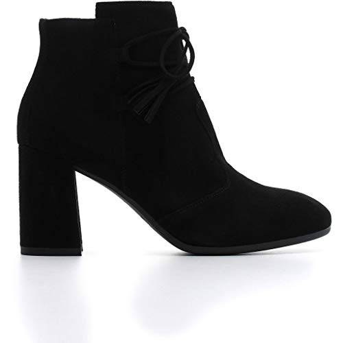 Nero Giardini - Botas de mujer A806924DE negras o azules, de ante para otoño e invierno 2019 Negro Size: 36 EU