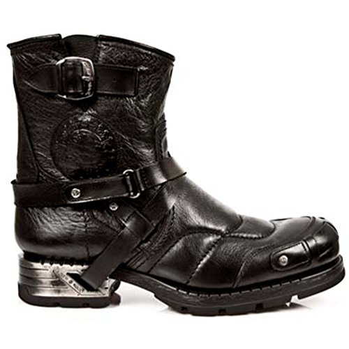 Newrock New Rock Botas Estilo M.MR004 S1 Negro Hombres Talones De Acero (43)