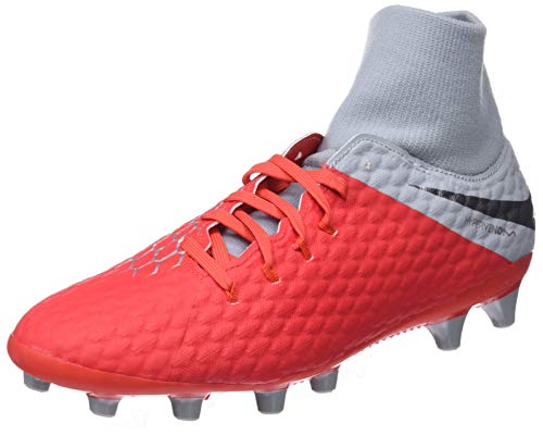 Nike Hypervenom 3 Academy DF AG-Pro, Zapatillas de Fútbol Unisex Adulto, Rojo (Lt Crimson/Mtlc Dark Grey/Wolf 600), 43 EU