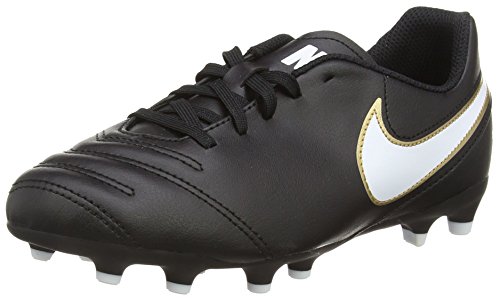 Nike Tiempo Rio III FG, Botas de fútbol Unisex Niños, Negro (Black/White), 37.5 EU