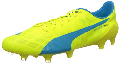 Puma Evospeed SL FG, Botas de fútbol para Hombre, Amarillo Safety Yellow Atomic Blue White 05, 43 EU