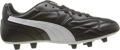 Puma King Top Di Fg - Botas de fútbol de piel para hombre, Black-White-Team Gold 1, 44