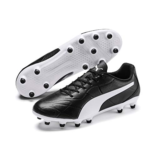 PUMA Monarch FG, Zapatillas de fútbol para Hombre, Negro Black White, 41 EU