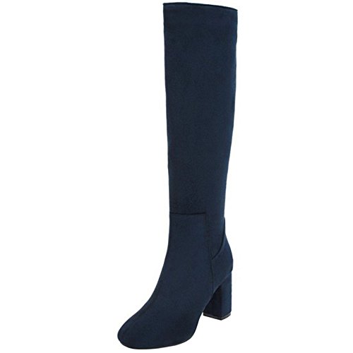 RAZAMAZA Botas de Rodilla Tacon Alto para Mujer (39 AS, SU Bule)