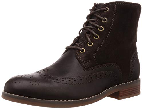 Rockport Colden Wingtip Brogue Boot, Botas Chelsea para Hombre, Marrón (Dark Bitter Chocolate 001), 45 EU