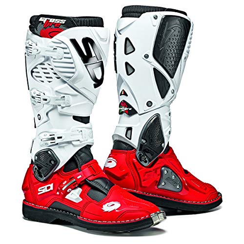 Sidi Crossfire 3 SRS motocicleta Botas Off-Road microfibra  Rojo Blanco