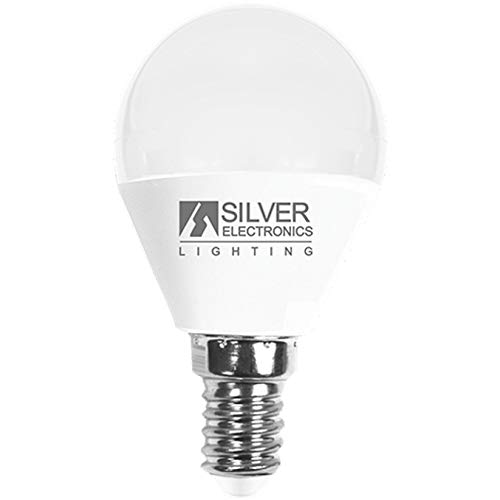 Silver Electronics Bombilla LED 5000K E14, 7 W, Blanco, 3 x 4.5 x 8.1 cm