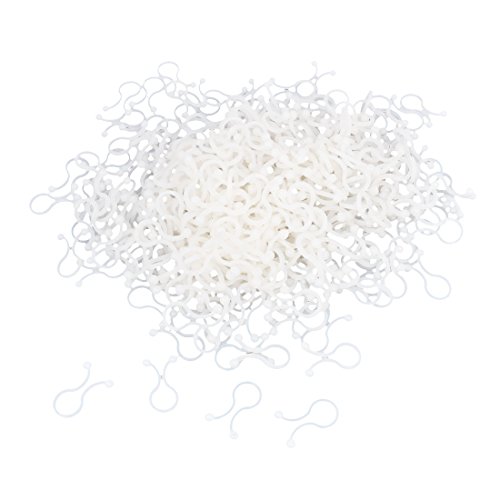 sourcing map Embalaje 10 mm Dia Alambre Clips Twist Lock Bridas Blanco 1000Pcs