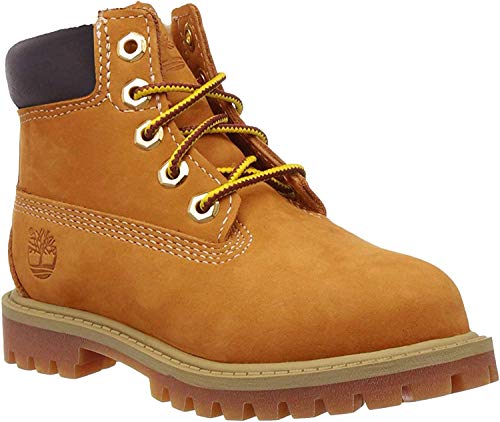 Timberland 6-inch Premium Wp Botas Clasicas Unisex Niños, Amarillo (Wheat Nubuck), 37.5 EU