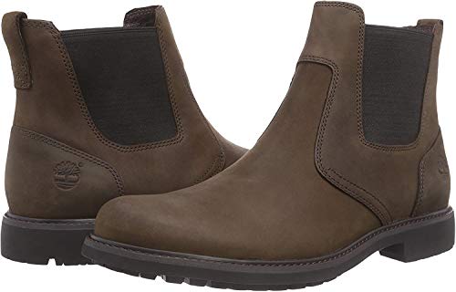 Timberland Stormbucks Chelsea, Botas para Hombre, Marrón (Dark Brown Nubuck), 42 EU