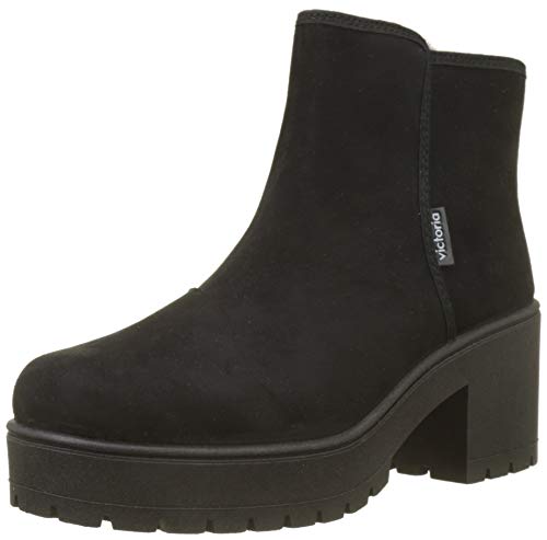 Victoria Botin Antelina Cremallera, Botas Slouch para Mujer, Negro (Negro 10), 37 EU