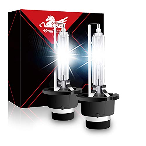 WinPower D4S Xenón Bulbo 35W HID Faro Lampara Reemplazar kit para 12V Coche 6000K Blanco Puro, 2 Bombillas