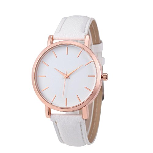 Yesmile Relojes❤️Reloj de Pulsera de Cuarzo Analógico de Acero de Acero Inoxidable para Mujer de Relojes de Moda (Blanco)