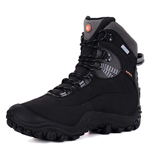 Zapatillas Trekking Junior,XPETI al Aire Libre Botas de Montaña Impermeable Zapatos de Senderismo Mujer Trail Calzado Alpinismo Escalada Altas Invierno Bajas Seguridad Negro 41