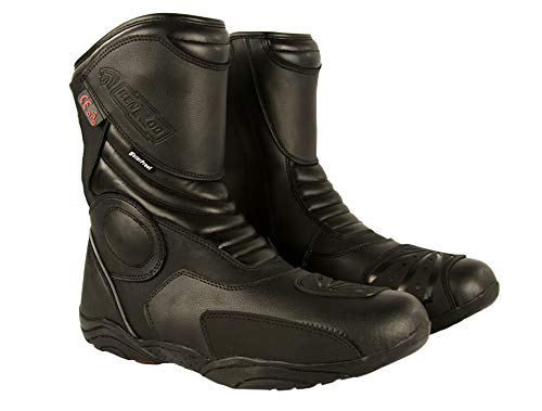 Zerimar Botas Piel Moto | Botas Moto | Botas Motocicleta de Cuero | Botas de Moto Proteccion