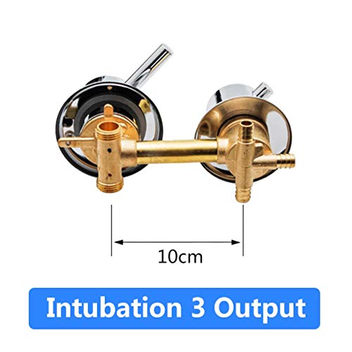 AFRUDDR 2/3/4/5 Formas Salida de agua Tornillo Rosca Centro Distancia 10cm 12.5cm Válvula de mezcla Latón Baño Ducha Mezclador Grifo Cabina de grifo, intubar 3out 10cm