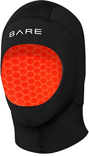 Bare - Capucha de buceo con capucha de 7 mm Ultrawarm, Large, Negro