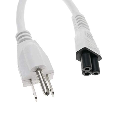 BeMatik - Cable eléctrico US NEMA-5-15P a IEC-60320-C5 de 1m Blanco