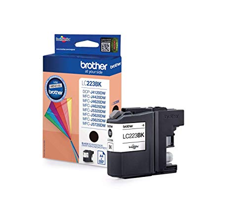 Brother LC223BK - Cartucho de tinta negro (duración estimada: hasta 550 páginas según ISO/IEC 24711)