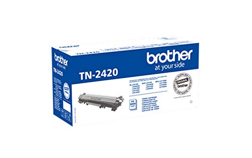 Brother TN2420 - Tóner negro original de larga duración para las impresoras: HLL2310D, HLL2350DW, HLL2370DN, HLL2375DW, DCPL2510D, DCPL2530DW, DCPL2550DN, MFCL2710DW, MFCL2730DW, MFCL2750DW