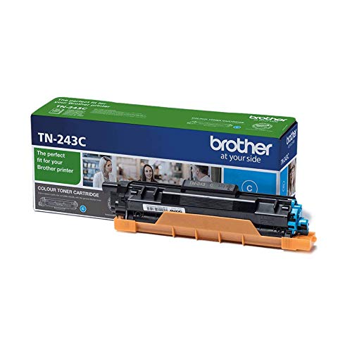 Brother TN243C - Cartucho de tóner cian original, para las impresoras HLL3210CW, HLL3230CW, HLL3270CW, DCPL3510CW, DCPL3550CW, MFCL3710CW, MFCL3750CW, MFCL3770CDW