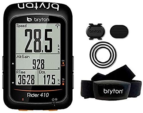 Bryton Rider 410T GPS Ciclismo, Negro, 2.3"