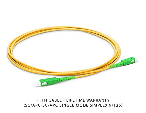 Cable de Fibra Óptica para Router - Latiguillo Monomodo FTTH - 9/125 OS2 -  SC/APC-SC/APC Simplex - Compatible 99% Operadores Movistar Jazztel Vodafone  Orange Amena Masmovil Yoigo (1 M) : : Informática