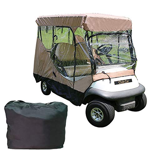 Cubierta Funda Para Carro De Golf, 300D Impermeable Oxford ProteccióN Uv Funda De Tela Para ProteccióN De Carrito De Golf,Impermeable Para Carrito De Golf Para Pasajero Yamaha Club Coche,Black