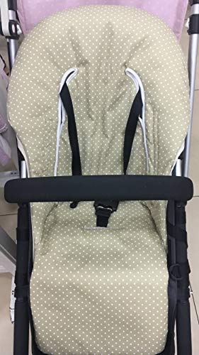 Funda silla para Bugaboo Camaleón 2y3 en camel con topos blancos