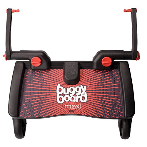 Lascal 2750 - BuggyBoard Maxi - Tabla con ruedas para carrito, color rojo y negro