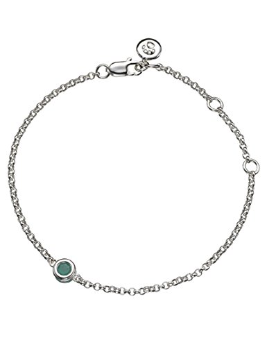 Molly Brown London May - Pulsera de Plata con Esmeralda