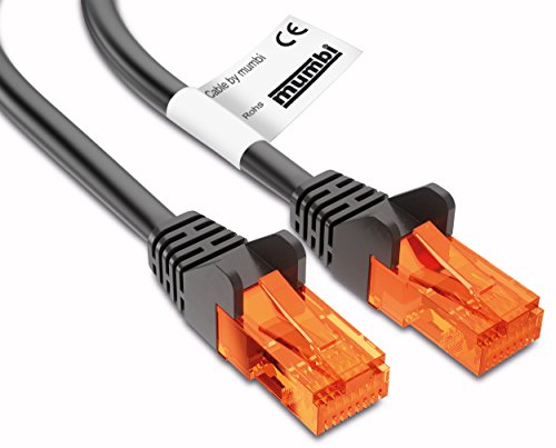 mumbi 23516 Cat.5e S/FTP Cable de Red Ethernet LAN Patch con conectores RJ-45 20.0m, negro