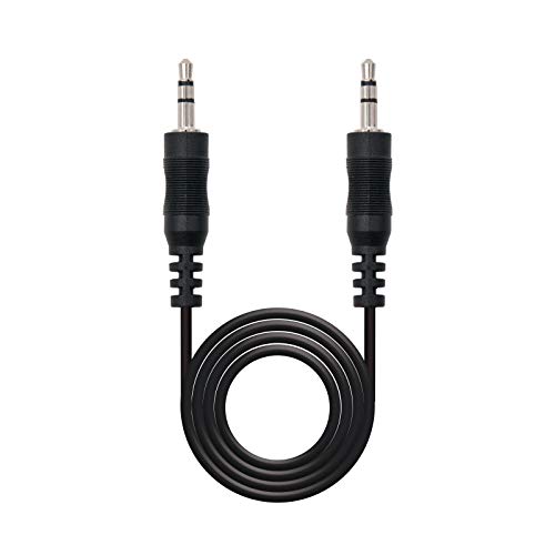NanoCable 10.24.0103 - Cable audio estereo, JACK 3.5/M-JACK 3.5/M, macho-macho, negro, 3mts