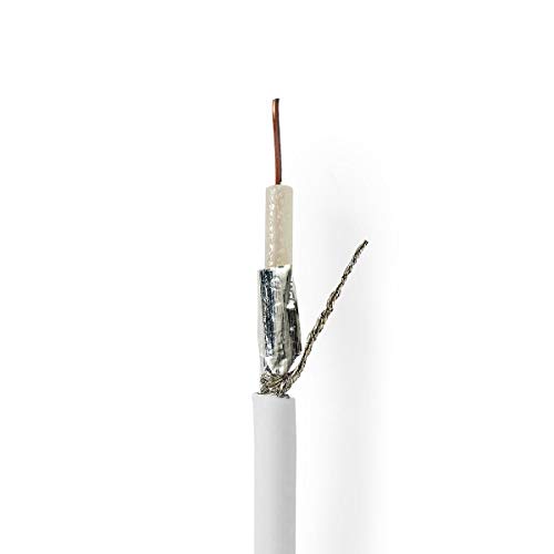 Nedis CSBR4015WT100 Cable Coaxial | Coaxial 9 (KOKA 799) | 10,0 m | Minicarrete | Blanco