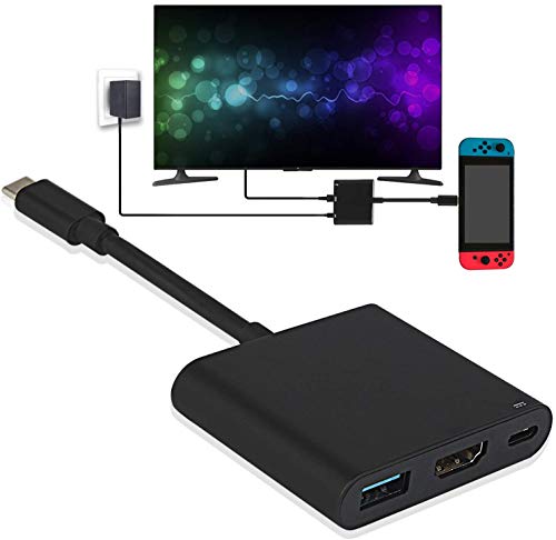 Nintendo Switch HDMI tipo C Hub adaptador, convertidor USB C Hub HDMI 1080P Cable para Nintendo Switch, MacBook Pro 2017, Samsung Galaxy S8 Plus, Google Pixel