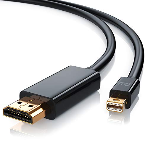 Primewire - Cable de 3m 4K Full HD Mini Displayport a HDMI | De miniDP a HDMI | Full HD 1080p | Certificado | Contactos bañados en Oro de 24 CT | Blanco | 3 Metros
