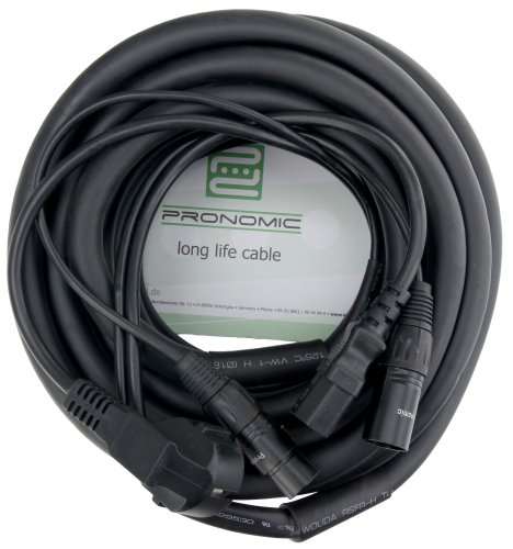 Pronomic Cable híbrido de alimentación/audio XLR 10 m