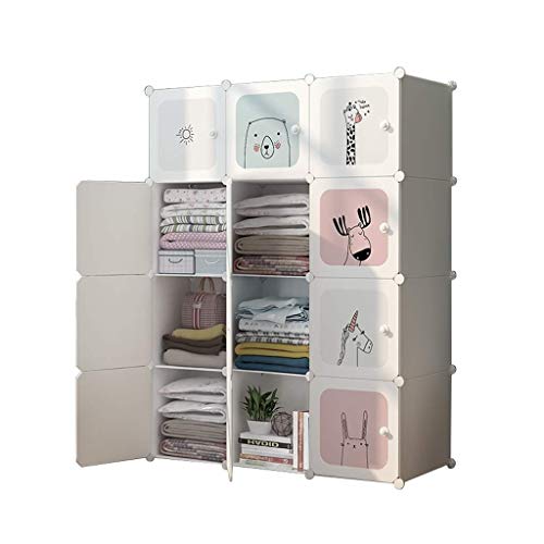 Qaz Simple Armario Dormitorio Combinación Estante del cajón niños Vestuario de plástico Locker Multifuncional Gabinete de Almacenamiento de 111 * 37 * 14.7cm (Color : A, Size : 111 * 37 * 14.7cm)