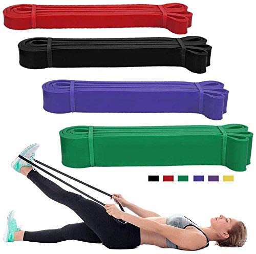 qzpyy Bandas de Resistencia Ejercicio con Bolsa de Transporte Impermeable Piernas Correas de Tobillo para Entrenamiento de Resistencia Terapia física Ejercicios en el hogar Yoga-Rojo Amarillo Morado