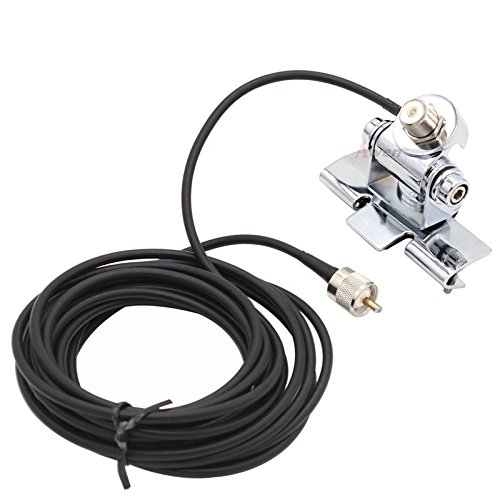 SODIAL 5R alimentador + RB-400 Clip para la Radio del Coche movil Clip Nagoya RB-400 Antena del Coche Soporte de Montaje 5M Cable de alimentador PL259 Conector