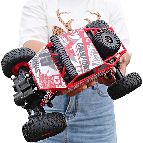 SSBH 1/18 Aleación RC Cars 2.4GHz Radiocontrolado Monster 4WD Vehículo Crawlers Buggy 12MPH Electric Racing Monster Truck Camión de Control Remoto 4x4 Off Road Rock Crawler for niños Regalo de Pascua