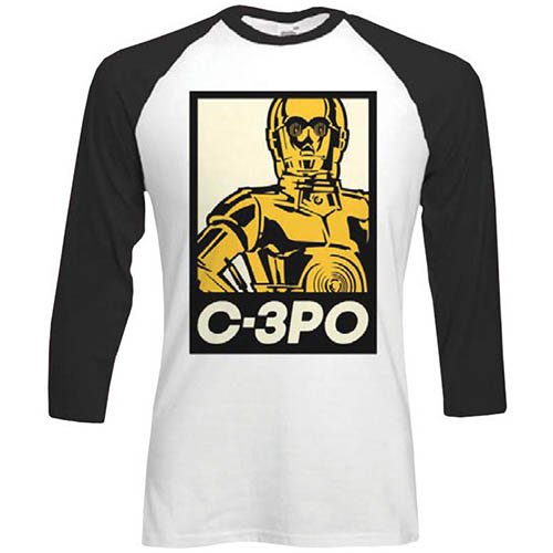 T-Shirt (Unisex M)Classic C3po Block Black,White