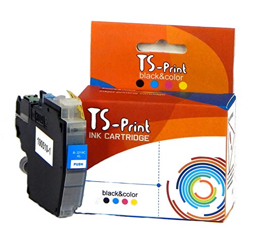 TS-Print Cartucho de Tinta LC3219XL Cyan Compatible para Brother LC-3219 XL Azul MFC-J5330DW MFC-J5730DW MFC-J5830DW MFC-J5930DW MFC-J6530DW MFC-J6730DW MFC-J6930DW MFC-J6935DW