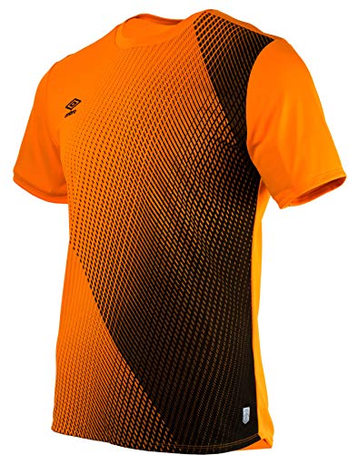 Umbro SILO Training Velocita Graphic tee Camiseta deporte, Naranja (Turmeric/Black Grn), XL para Hombre
